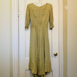 Vintage Yellow Patterned Dress